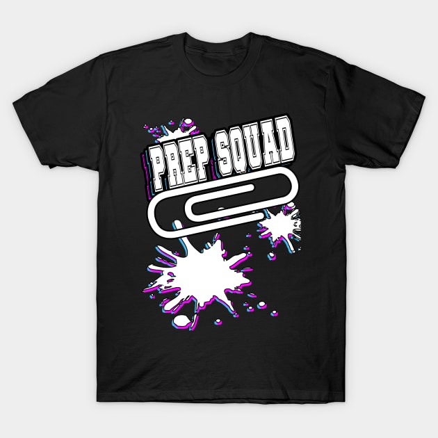 Prep Squad Team Work Splatter Colors T-Shirt by Black Ice Design